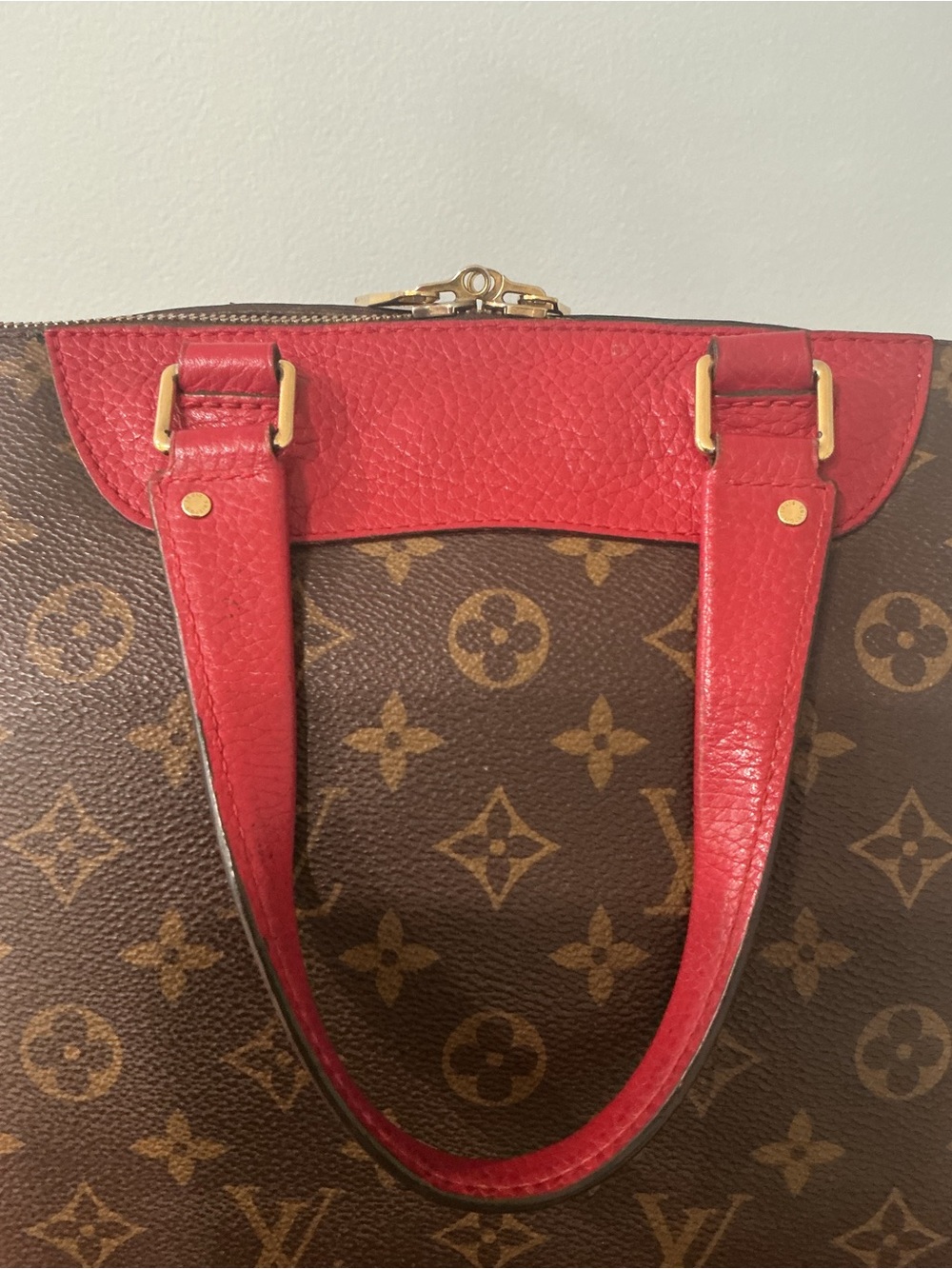 Louis Vuitton Monogram Cherry Red Crossbody Satchel Bag/ COA - Picture 7 of 16